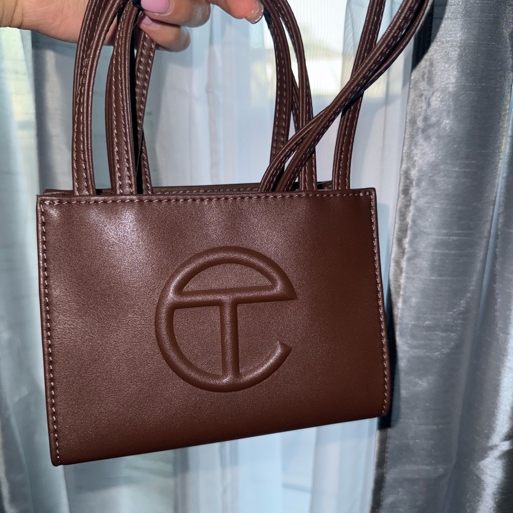 Telfar Brown Mini Bag with Structured Design